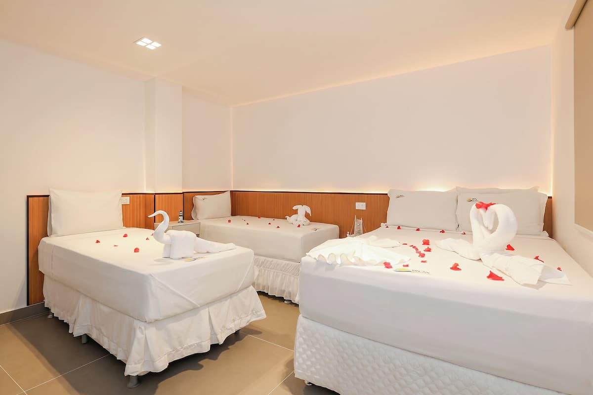 Blackout curtains, iron/ironing board, free WiFi, bed sheets