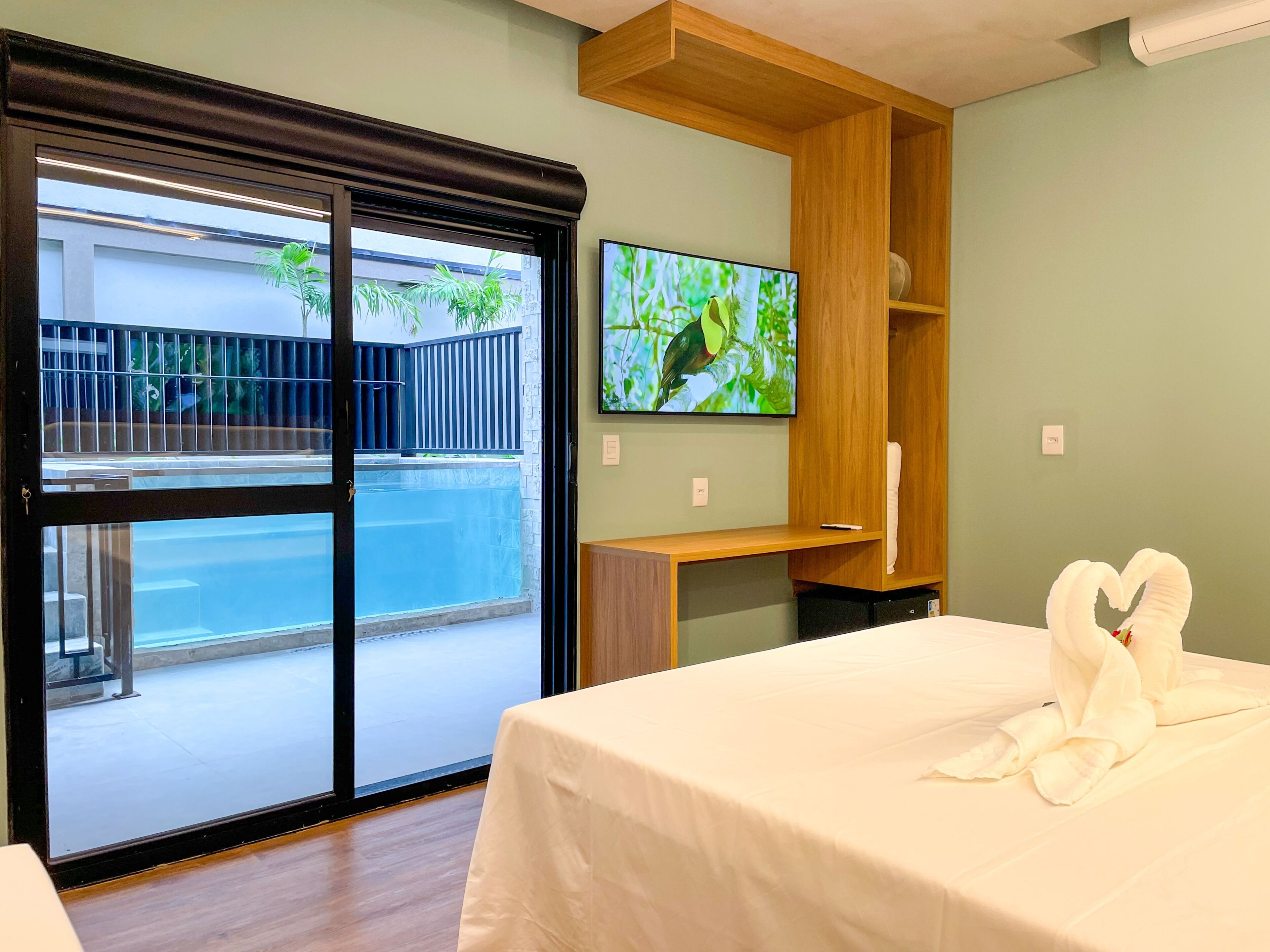 Exclusive Triple Room, Private Pool | Memory foam beds, minibar, blackout drapes, soundproofing
