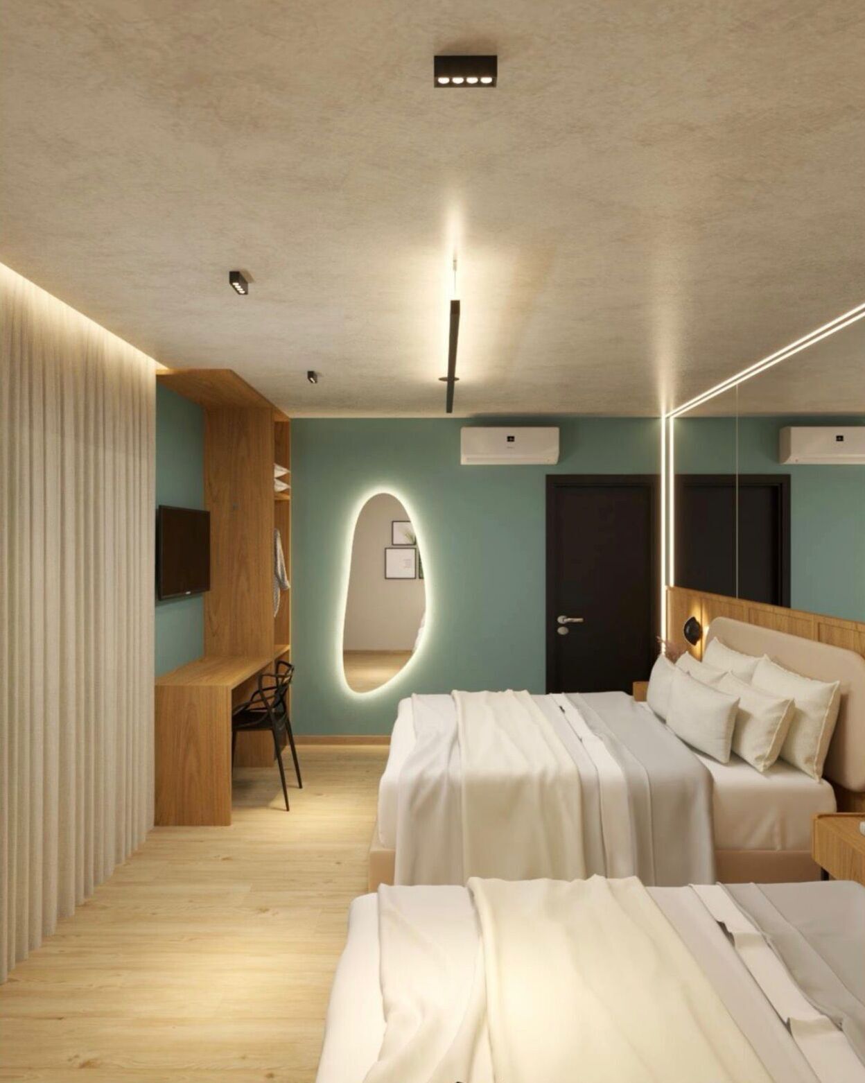 Premium bedding, memory-foam beds, minibar, blackout curtains