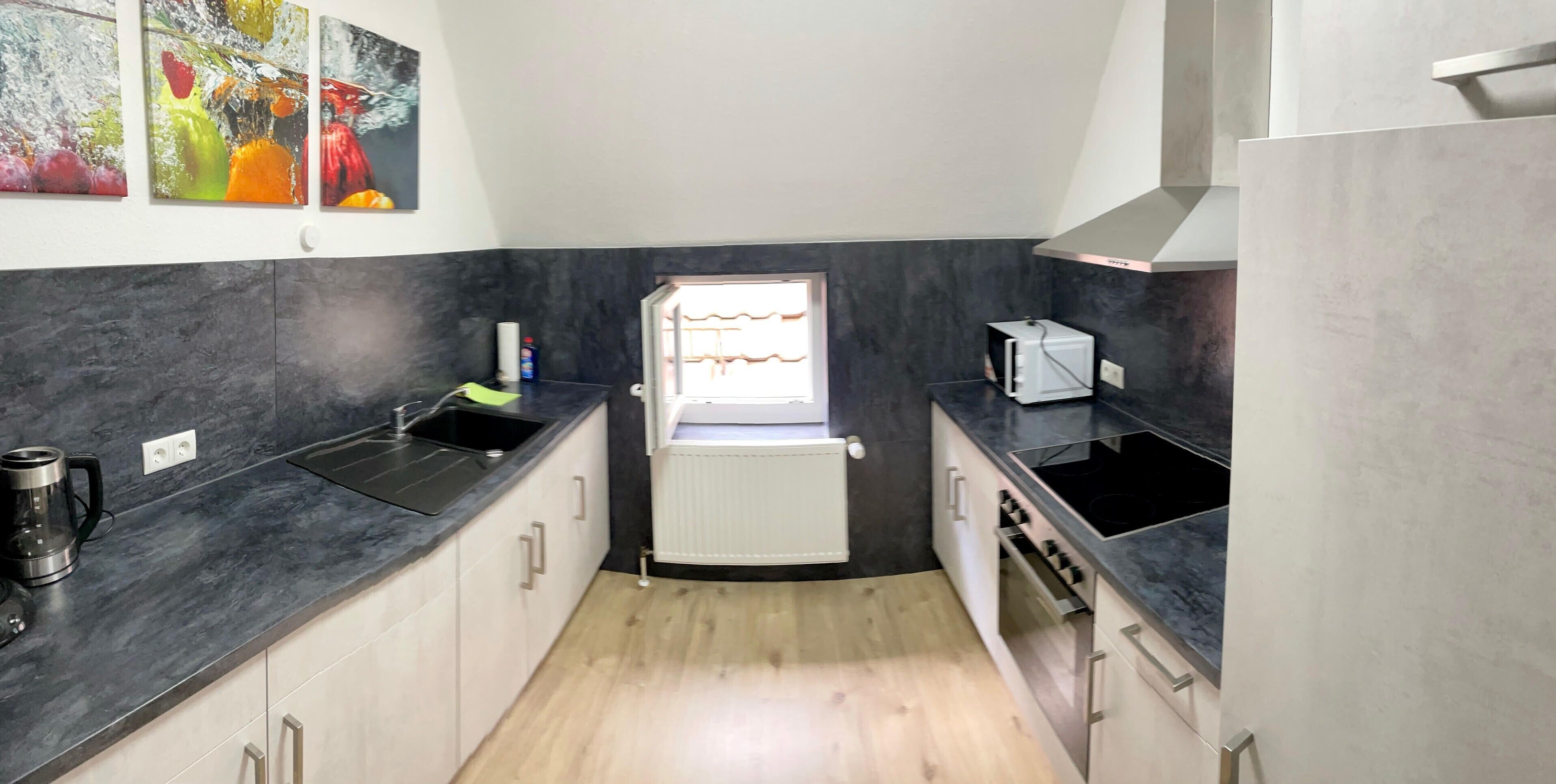 Kylskåp, mikrovågsugn, ugn och spishäll