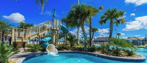 Outdoor pool, a heated pool