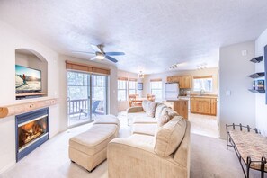 TV, fireplace, ping pong