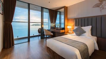 Ropa de cama de alta calidad y minibar