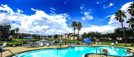 Outdoor pool, a heated pool