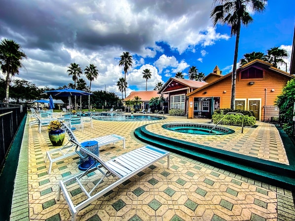 Outdoor pool, a heated pool