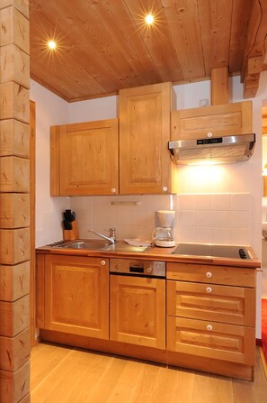 Fridge, microwave, dishwasher, coffee/tea maker