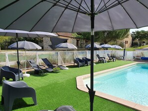 Outdoor pool, a heated pool - 5/7 person house with heated pool between Sarlat and Cahors (Salviac)