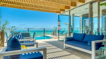 Outdoor pool, open 9:00 AM to 9:00 PM, sun loungers