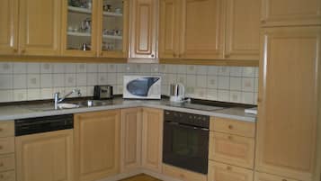 Kühlschrank, Mikrowelle, Herdplatte, Geschirrspüler