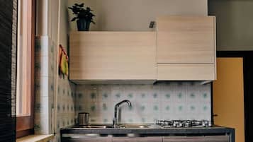 Kühlschrank, Mikrowelle, Herdplatte, Geschirrspüler