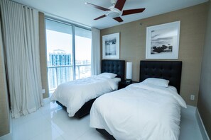 2 bedrooms, iron/ironing board, WiFi, bed sheets