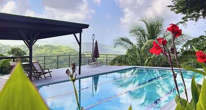 Stingray Cottage , Peaceful Retreat with Pool, Ocean, Mountain, Waterfall Views