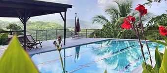 Stingray Cottage , Peaceful Retreat with Pool, Ocean, Mountain, Waterfall Views