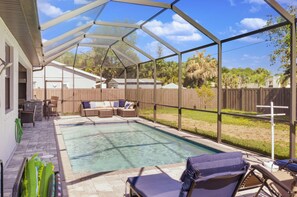 Outdoor pool, a heated pool - Amazing Outdoor kitchen & Private Screened In Pool (Bonita Springs)
