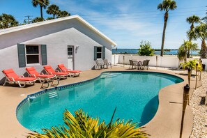 Outdoor pool, a heated pool