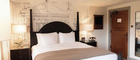 Literie de qualité, couette en duvet, lit avec matelas à plateau-coussin