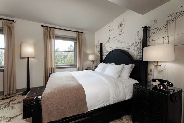 Premium bedding, down duvets, pillow-top beds, in-room safe