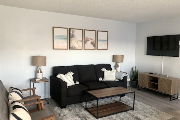 Living room with queen pull out sofa