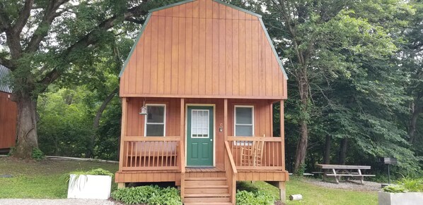 Exterior - Loft Cabin #5 is near beautiful Cedar River. (Letts)