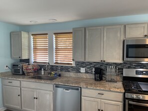 Fridge, microwave, oven, stovetop - Water Front Home: Fisherman's' dream with private dock and beautiful sunsets (Brownstown Charter Township)