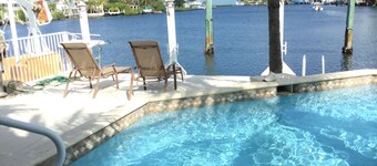 It’s all here for you. Lagoon, pool, sun deck, kayaks, sunsets.