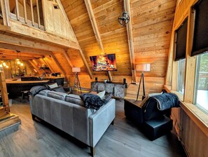 TV connectée, cheminée, jeux vidéo, lecteur de DVD