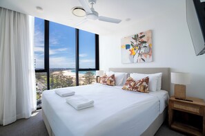 2 Bedroom Oceanfront (High Floor) | Iron/ironing board, cribs/infant beds, free WiFi, bed sheets - X Kirra Apartments (Coolangatta)