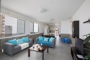 Villa, 3 Bedrooms, Private Pool, Garden View | Living area - Villa Suri, Luxury Seafront Villa (Sotira)