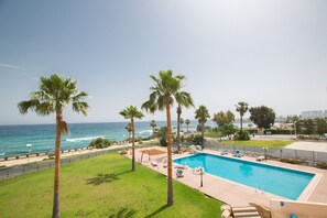 Apartment, 3 Bedrooms, Balcony, Ocean View | Beach | On the beach - Protaras Pallini Apartment Ftb301 and 3 Bedroom Apartment at Fig Tree bay (Paralimni)