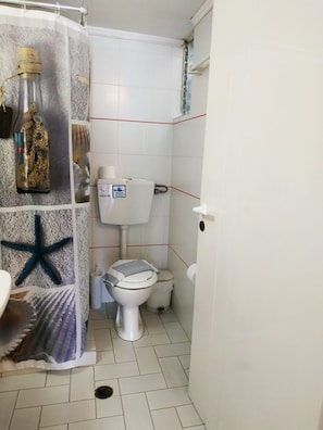 Studio, 1 Bedroom, Balcony | Bathroom shower