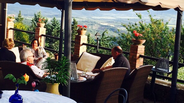 Balcony - Paradise in Tuscany - Gelsomino Room With Bath And Breakfast (Roccastrada)