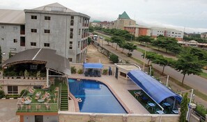 Room, 1 Bedroom, Accessible, Smoking | Pool | Indoor pool