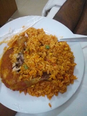 Room, 1 Bedroom, Accessible, Smoking | Food and drink - Room-suite Las Caracas-yaba (Lagos)