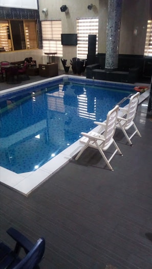 Room, 1 Bedroom, Accessible, Smoking | Pool | Indoor pool - Room-cynergy Suites Royale - Guest Room (Lagos)