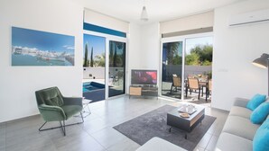 Villa, 4 Bedrooms, Smoking, Private Pool | Living area | TV, DVD player - Villa Prpo490a, Stunning 5bdr Protaras Villa With Pool, Close to the Beach (Paralimni)