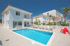 Villa, 4 Bedrooms, Smoking, Private Pool | Pool | Outdoor pool - Protaras Mesogeios Villa Me16 Beachfront Villa in Protaras Center (Paralimni)