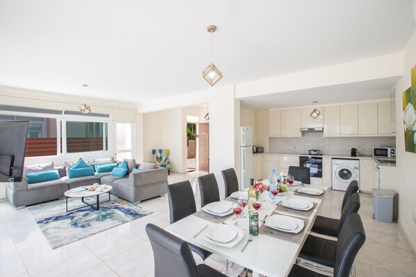 빌라, 침실 4개, 흡연, 전용 수영장 | 다이닝