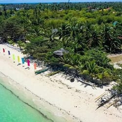 On the beach, white sand