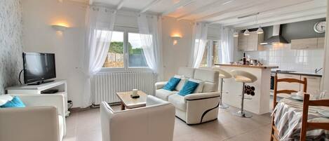 Télévision, lecteur de DVD, table de tennis de table, chaßne hi-fi