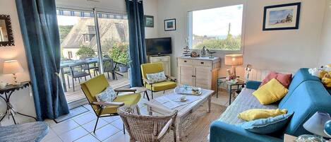 TV, DVD player, books, stereo