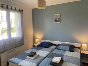 2 habitaciones, tabla de planchar con plancha y wifi gratis