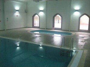 Indoor pool, a heated pool