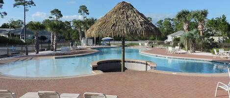 A heated pool