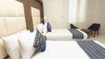 Standard Twin Room, City View | Premium bedding, in-room safe, individually decorated