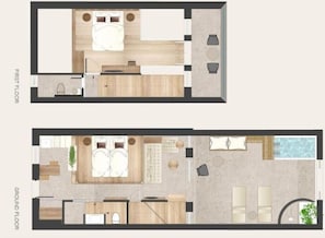 Loft Suite, Plunge Pool, Sea View | Plan d’étage