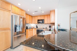 Coffee/tea maker, microwave, dishwasher, toaster