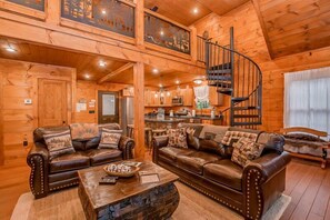 TV, fireplace, video games