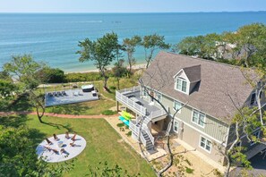 Exterior - Coastal Bliss: 3500 sqft Beachfront Haven, Steps Away from Your Private Beach - Your Ultimate Cape Charles Getaway (Cape Charles)