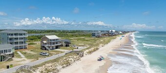 Ocean Front Home, 2 covered decks, hot tub, elevator, game-room.......