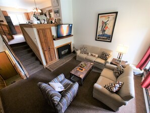 Fireplace, DVD player